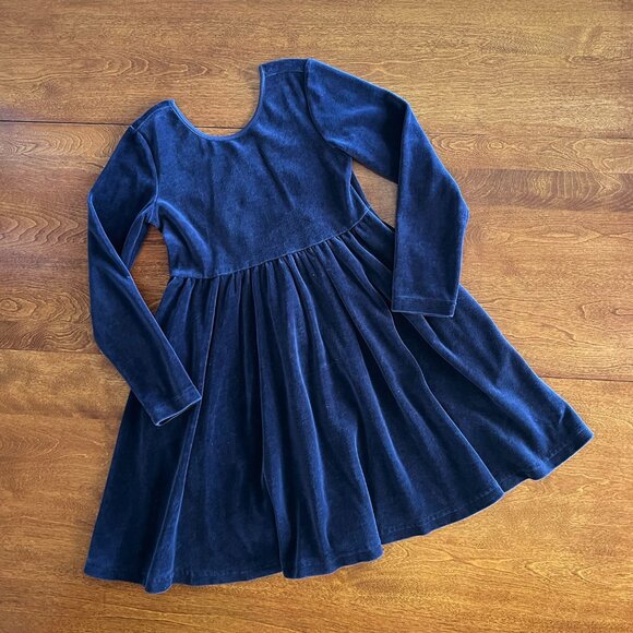 Hanna Andersson Other - Hanna Andersson navy velour dress 120